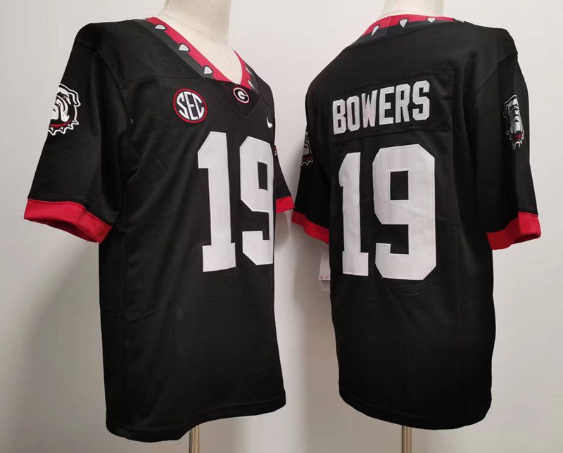 Men Georgia Bulldogs #19 Bowers Black 2024 Nike Vapor NCAA Jersey